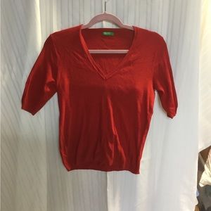 United colors of Benetton red fitted sweater large